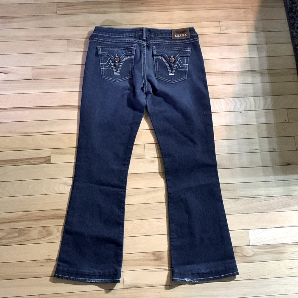 PRVCY Women's Boot Cut Jeans - Dark Blue